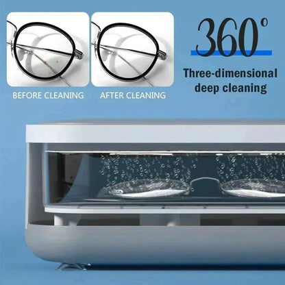 💎 50% OFF! 🔊 Portable ultrasonic cleaner – 3-minute cycle, PP & AAA batteries – Deep cleaning for glasses & jewelry ✨