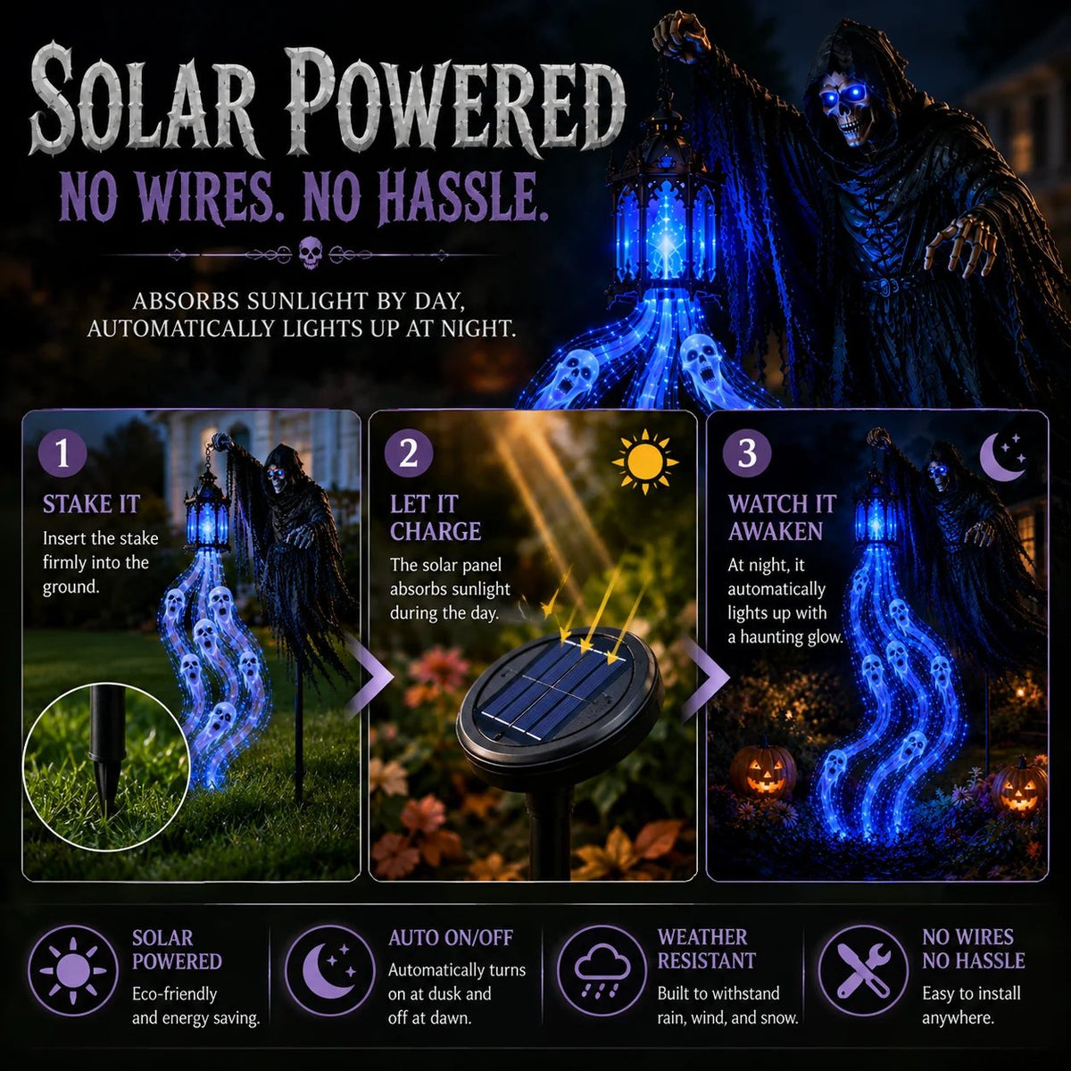 🔥 51% OFF Today Only – 🎃 Animated Headless Horseman Halloween Garden Light | Spooky Outdoor Yard Decoration 💀