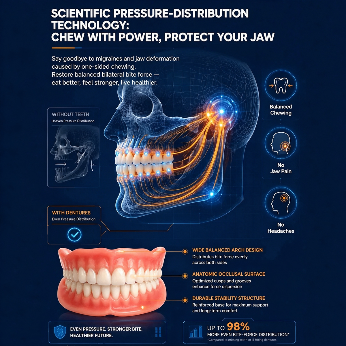 Dentist Recommendations-Comfort-fit decorative denture set