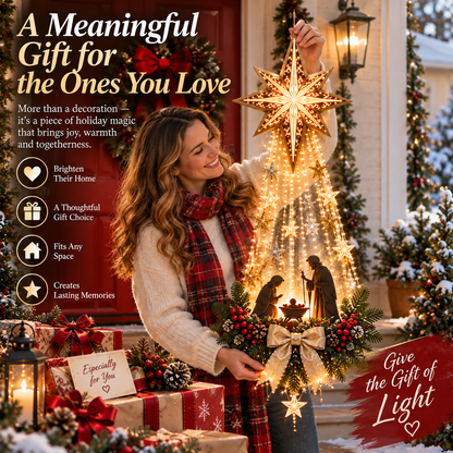 🌟 Bethlehem’s Guiding Star ✝️ | Illuminated Christmas Faith Wall Decor