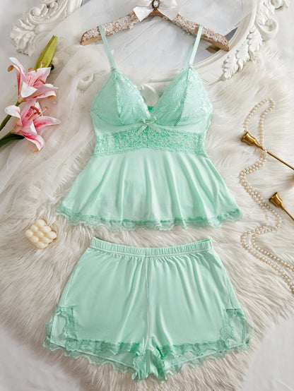 Lace Floral Pajama Lounge Set