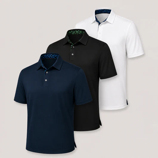 3-Pack Classic Fit Cotton Polo Shirts – Soft, Breathable, Ready for Everything